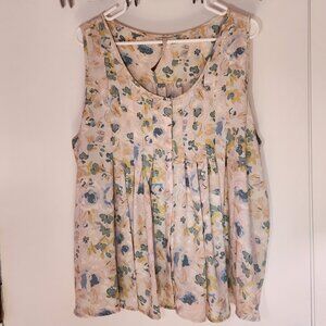 LC Lauren Conrad floral sleeveless tank top EUC